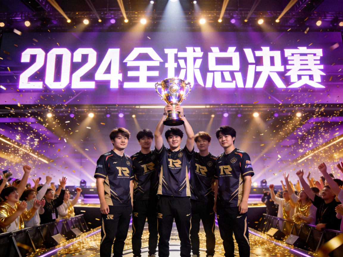 英雄联盟全球总决赛S14冠军战队捧杯瞬间